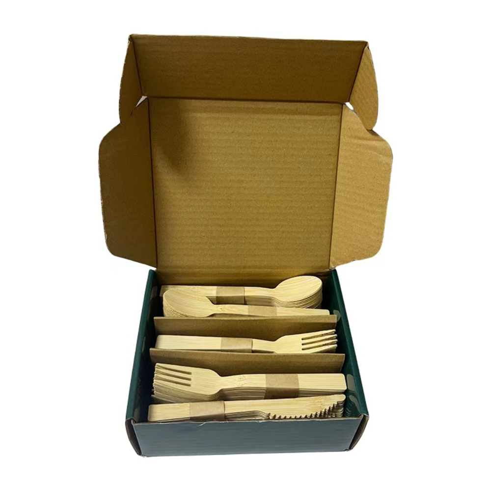 MeeRoh Premium Bamboo Disposable Cutlery – Strong, Smooth & Eco-Friendly
