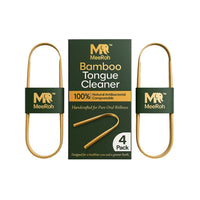 MeeRoh Premium Bamboo Tongue Scraper – Natural Freshness, Eco-Friendly Care